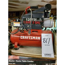 Like-New Craftsman 125 PSI, 3 Gal. Air Compressor, 1.5 HP