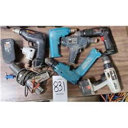 Lot of Asstd. Rechargeable Drills, Skil, Makita, Black & Decker