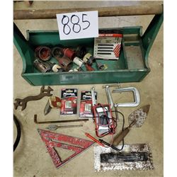 Multi PC Tool Lot, w/ Metal Tool Tote