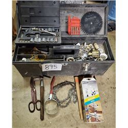 Toolbox full of Assorted Tools and Hardware, Wolfcraft 3751 Dowel Pro Doweling Jig Kit