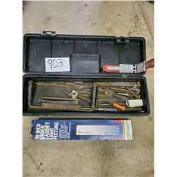 Truck/Van Toolbox w/ Assorted Tools, 18" Under Cabinet Lighting Fixture, in Box