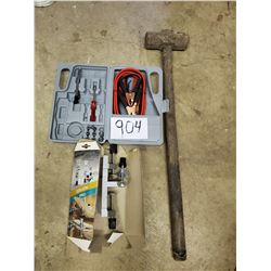 Jumper Cables, Socket in Carrying Case, Wolfcraft 3751 Dowel Pro Doweling Jig Kit, Sledge Hammer