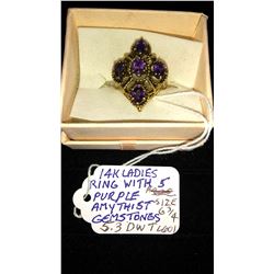 14K Amethyst Ladies Ring