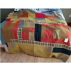 Multi Fabric Patchwork Quilt - 6' x 6'