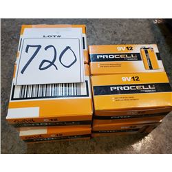 Duracell Procell 9V and C Batteries - 4 Cases of Each, Pk 12