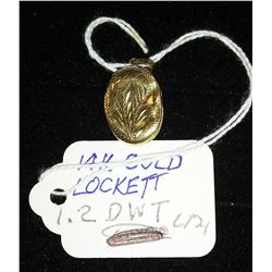 14K GOLD ANTIQUE LOCKET