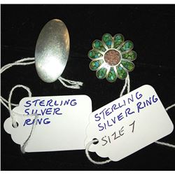 STERLING RING LOT X2