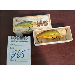 Signed Fred Young's Big "O" Lure, Presented by Cotton Cordell 1967, in Original Box