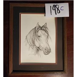 SIGNED HORSE ART 12" x 15"