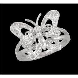 14KW Gold Diamond Butterfly Ring