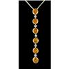 Image 1 : 14KY Gold 1.56ct Citrine and Diamond Pendant