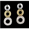 Image 1 : Triple Circle Drop Diamond Earrings
