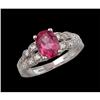 Image 1 : 14KW Gold 1.62ct Pink Topaz/Diamond Filligree R