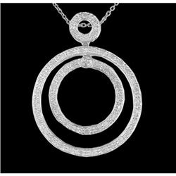 14KW Gold Diamond Circle Pendant