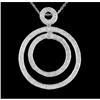 Image 1 : 14KW Gold Diamond Circle Pendant