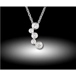 14kW Gold .25ct Diamond Bubbles pendant