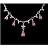Image 1 : Spectacular 14K White Pink Sapphire/Diamond Nec