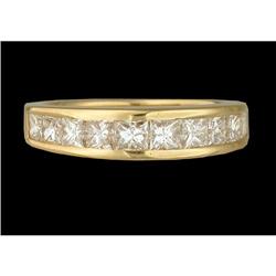 14KY Gold Channel Set 1.00ct Diamond Wedding Ba