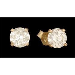 14KY Gold 1.44ct. Diamond Stud Earrings