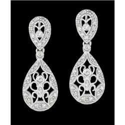 14KW Gold .25ct. Diamond Dangling Earrings