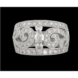 14KW Gold 1.00ct Filigree Diamond Ring