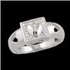 Image 1 : 14K White Gold Heart Ring