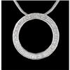 Image 1 : 14KW Gold Diamond Circle Pendant