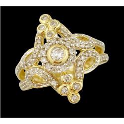 14KY Gold Elegent .65ct.Diamond Ring