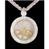 Image 1 : 14KW Gold Floating Diamond Circle Pendant