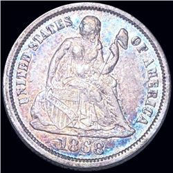 1868 Seated Liberty Dime ABOUT UNCIRCULATED