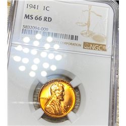 1941 Lincoln Wheat Penny NGC - MS 66 RD
