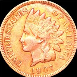 1907 Indian Head Penny ABOUT UNCIRCULATED