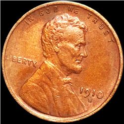 1910-S Lincoln Wheat Penny CLOSELY UNCIRCULATED