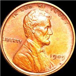 1909 V.D.B. Lincoln Wheat Penny CLOSELY UNC