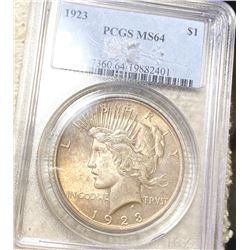 1923 Silver Peace Dollar PCGS - MS64