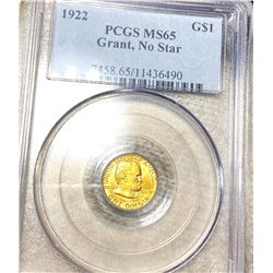 1922 Grant Gold Dollar PCGS - MS65