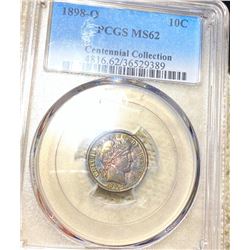 1898-O Barber Silver Dime PCGS - MS62