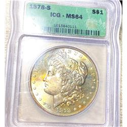 1878-S Morgan Silver Dollar ICG - MS64