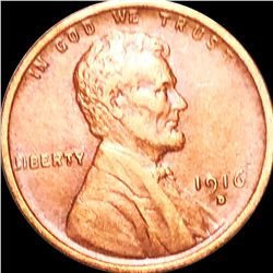 1916-D Lincoln Wheat Penny CLOSELY UNCIRCULATED
