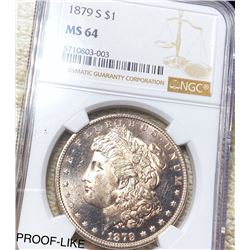 1879-S Morgan Silver Dollar NGC - MS64 PROOF-LIKE