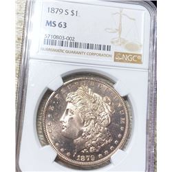 1879-S Morgan Silver Dollar NGC - MS63
