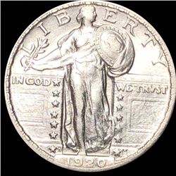 1920-D Standing Quarter NEARLY UNCIRCULATED