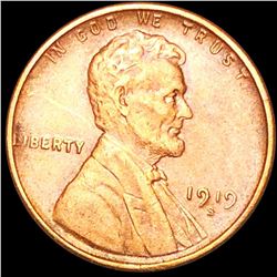 1919-S Lincoln Wheat Penny CLOSELY UNCIRCULATED