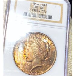 1924 Silver Peace Dollar NGC - MS64
