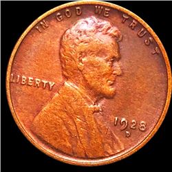 1928-D Lincoln Wheat Penny CLOSELY UNCIRCULATED