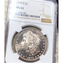 1879-S Morgan Silver Dollar NGC - MS63