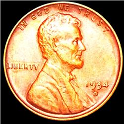 1934-D Lincoln Wheat Penny CLOSELY UNCIRCULATED
