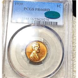 1939 Lincoln Wheat Penny PCGS - PR 66 RD CAC