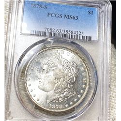 1878-S Morgan Silver Dollar PCGS - MS63