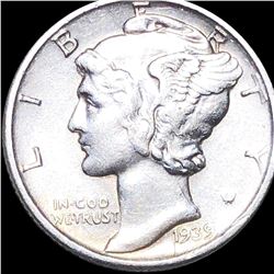 1939-D Mercury Silver Dime CLOSELY UNCIRCULATED